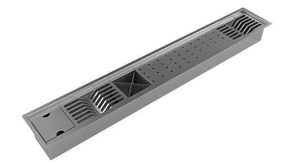 Calha Gourmet Escorredor Inox Tamanho 19x120 Cm