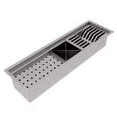 Calha Gourmet Escorredor Inox Tamanho 19x62 Cm