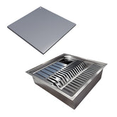 Calha Gourmet Inox Tamanho 40x40 cm + Tampa