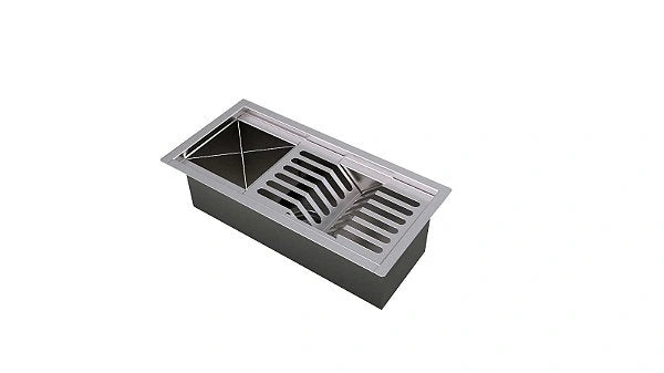 Calha gourmet escorredor inox tamanho 19x38 cm