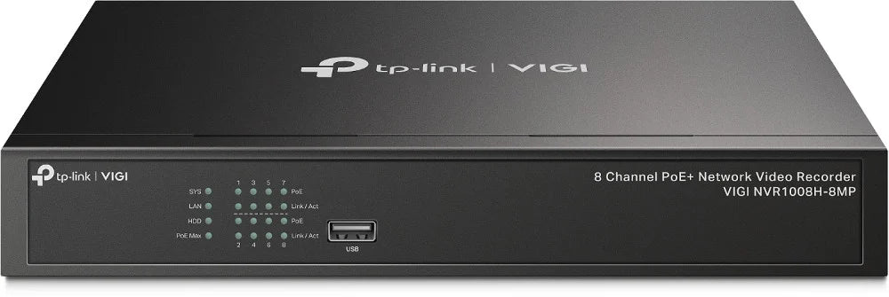 Gravador De Video Digital Poe+ 8 Canais Vigi Nvr1008H-8Mp